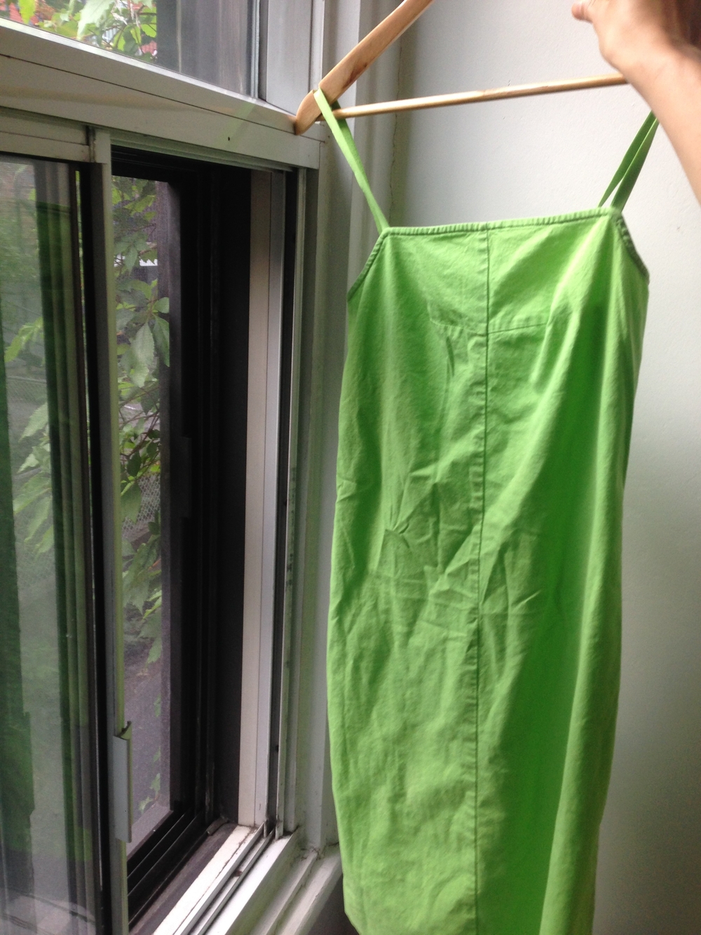 Esprit Bright Green Spaghetti-Strap Midi Dress